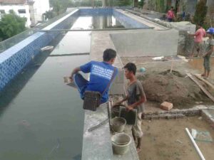 Pembuatan kolam renang oleh trijaya pool